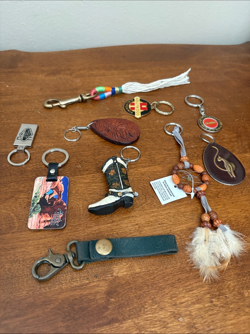 Assorted Men’s Keychain Collection – Brown, Tan & Black Accents